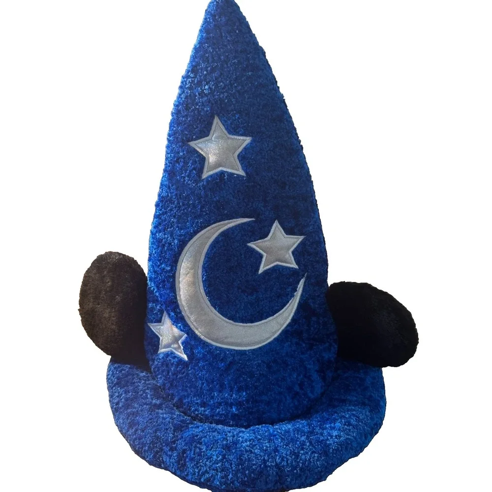 Disneyland‎ World Mickey Mouse Sorcerer Wizard Blue Hat With Ears Adult